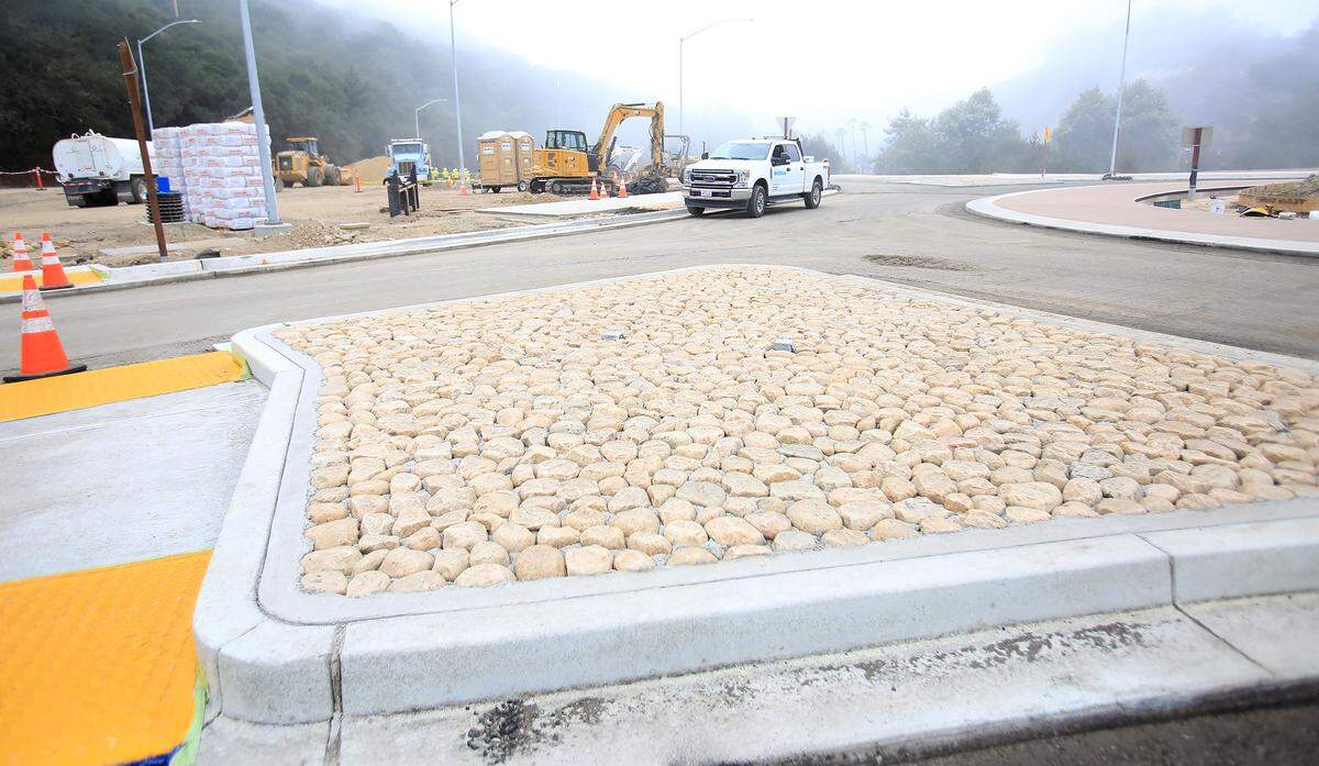 The Avila Beach Road roundabout is set to open Saturday, Sept. 27, 2025.