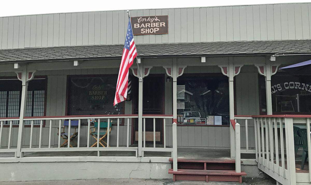 Corky’s Barber Shop opened in Cambria in 1972.