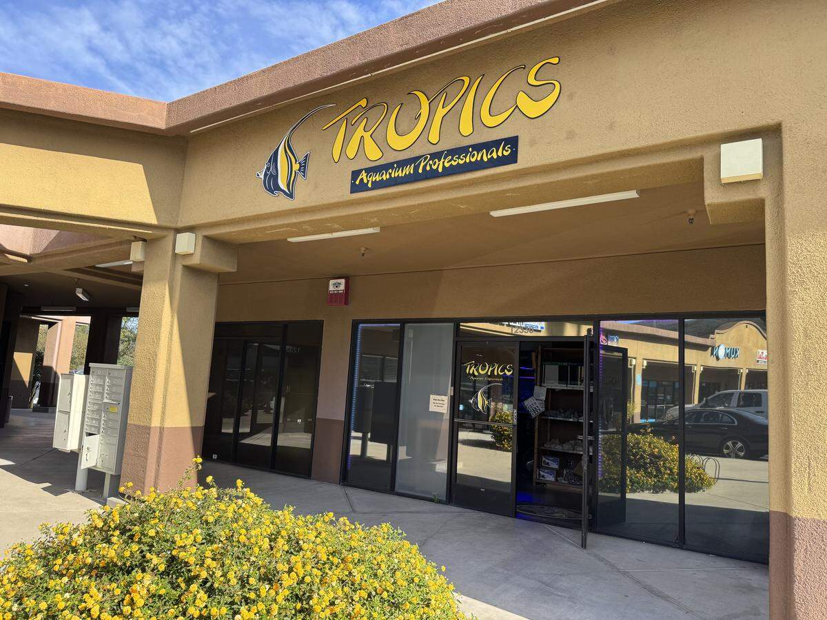 Tropics Aquarium Professionals at 12330 Los Osos Valley Road in San Luis Obispo is preparing to close its long-running shop this December after 21 years in business. Seen here on Dec. 18, 2025.