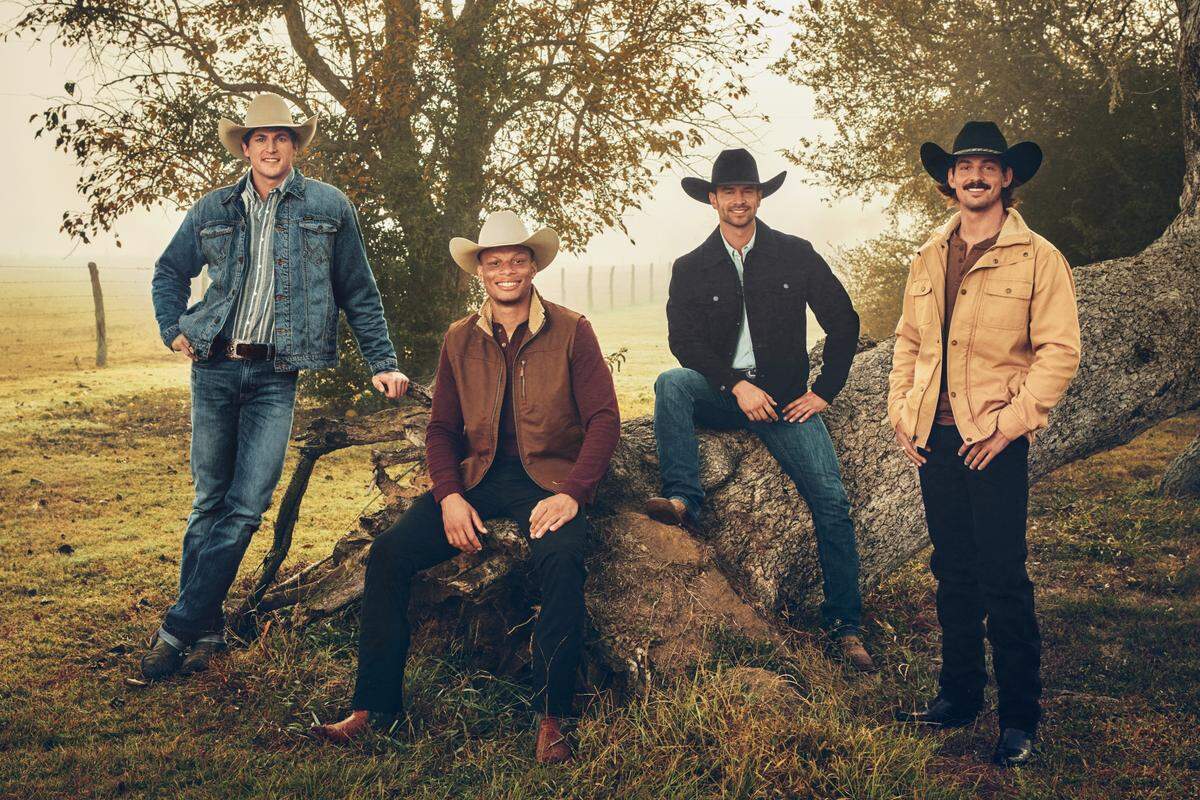 Left to right, farmers Colton Hendricks, Jay Woods, Matt Warren and John Sansone appear in the Season Three premiere of “Farmer Wants a Wife,” airing Thursday, March 20, 2025, on Fox.