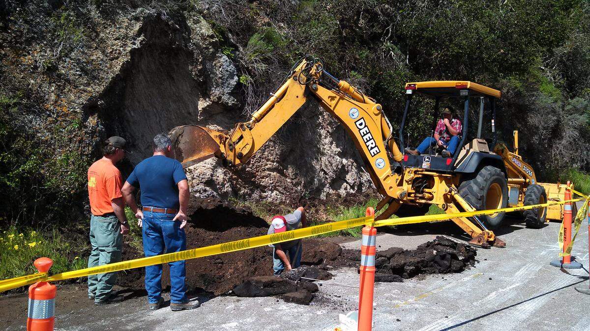 A small sewage spill caused some slowing to bikers and walkers on the Bob Jones Bike Trail on Sunday near the Avila Bay Estates.