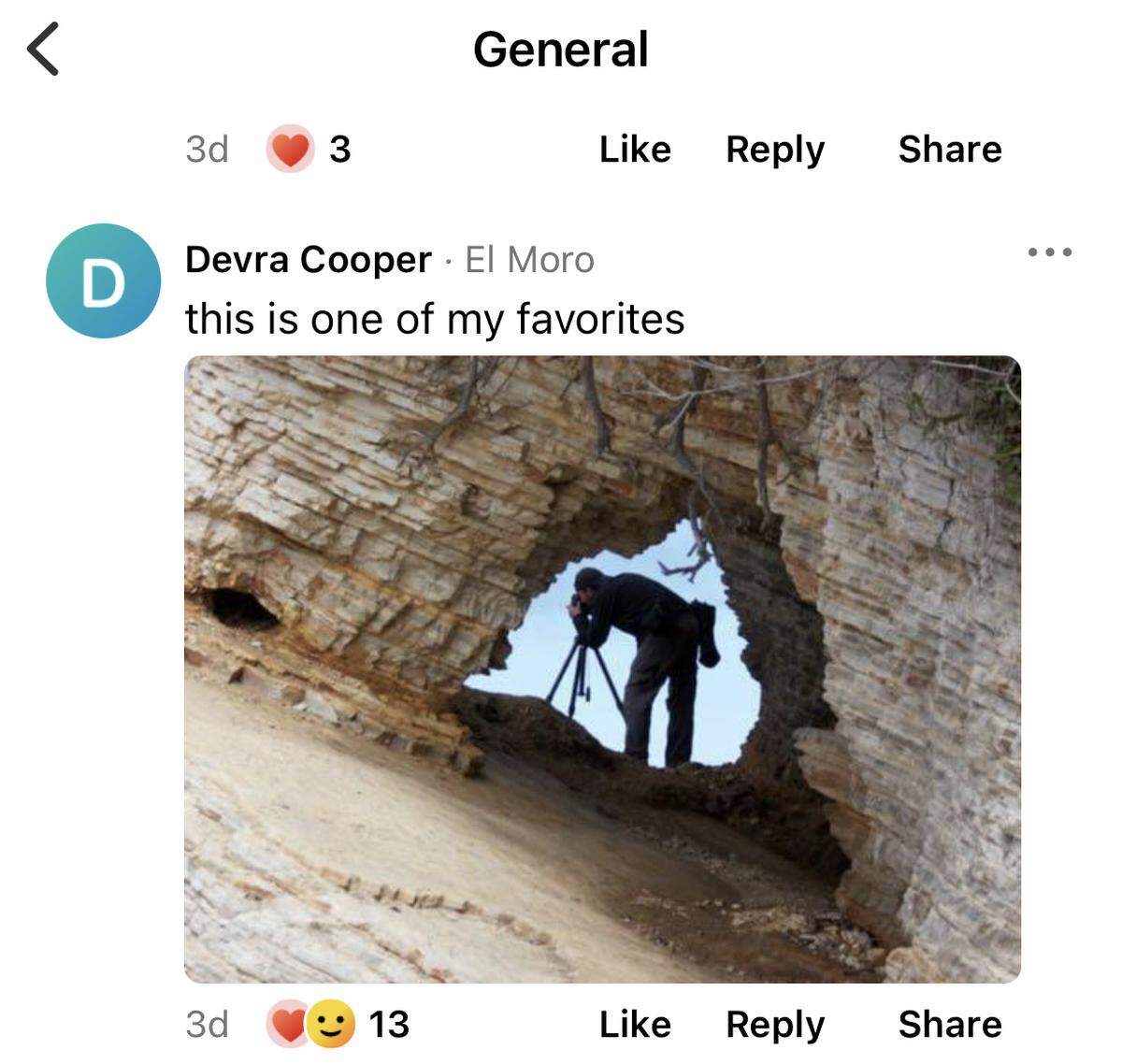 Devra Cooper shared this post on Nextdoor showing the rock arch at Spooner’s Cove in Montana de Oro State Park before it collapsed in late December 2021.