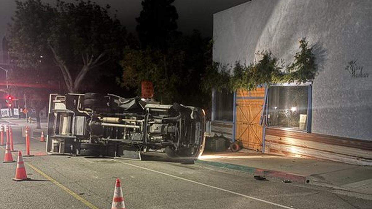 A driver suspected of driving under the influence struck construction equipment on Monterey Street in San Luis Obispo late Tuesday evening.