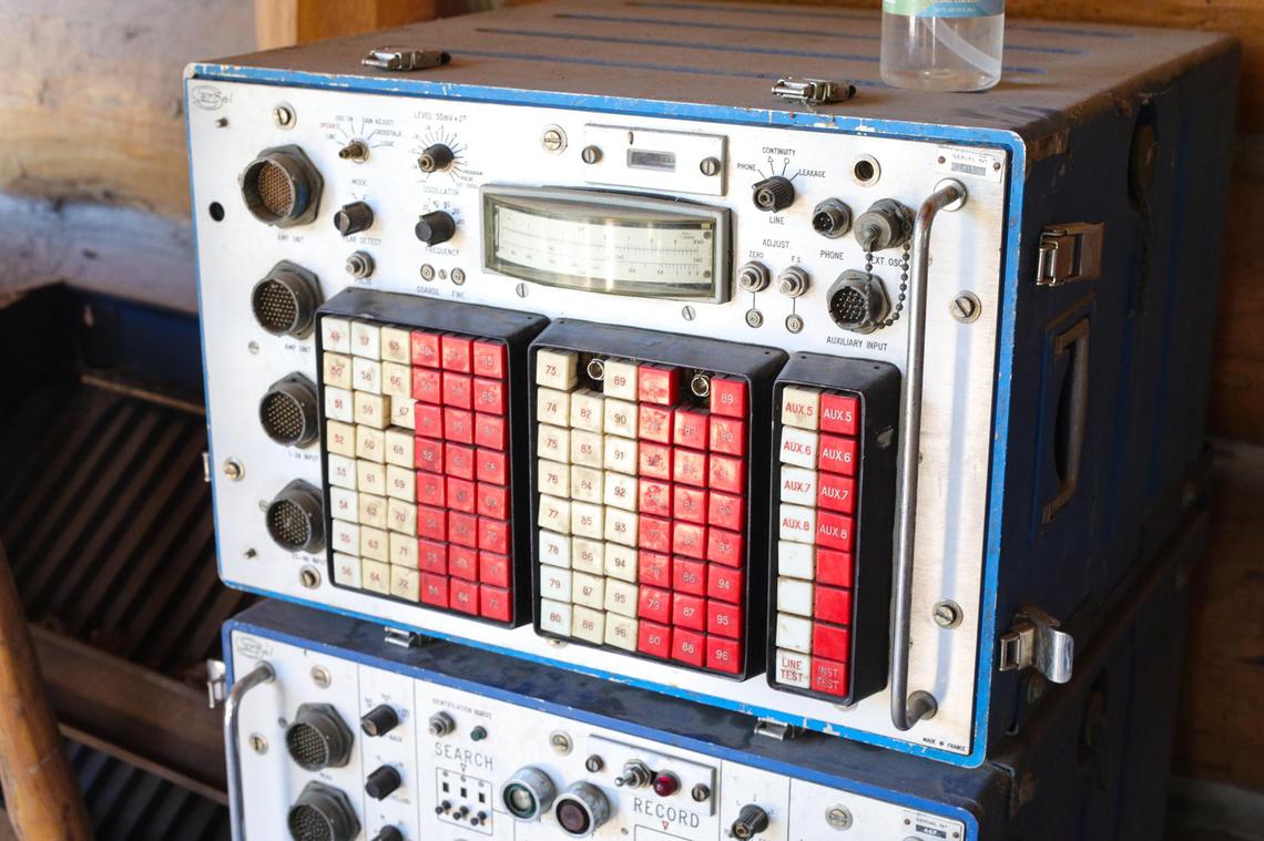 Surplus seismic equipment sits outside the Parkfield Cafe. Located on one of the most studied segments of the San Andreas Fault the tiny Monterey County community of Parkfield bills itself the “Earthquake capitol of the world, be here when it happens.”