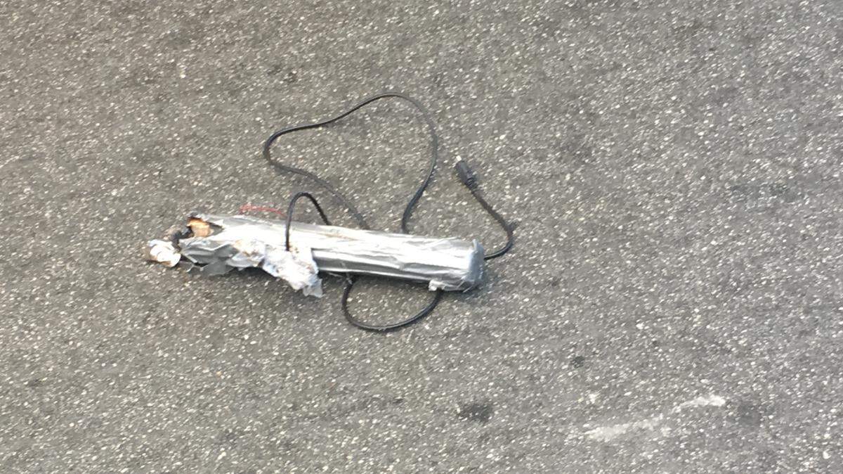A suspicious device believed to be a pipe bomb was discovered in a wooded area of Anisq’Oyo’ Park in Isla Vista, according to the Santa Barbara County Sheriff’s Office. It was later determined to be several D batteries wrapped in silver duct tape with a cord attached.