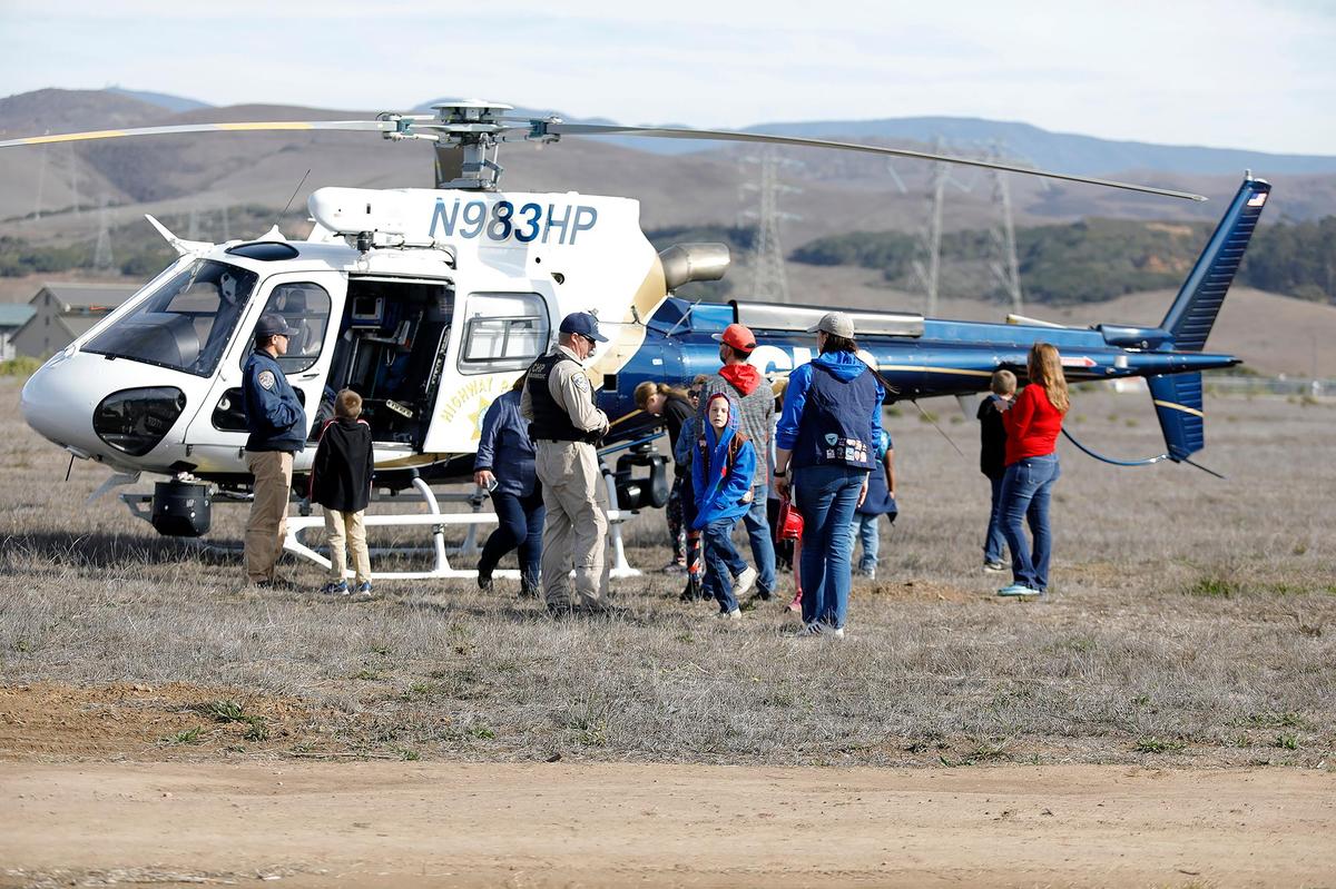 The Veterans Day celebration at the Los Osos Valley Memorial Park on Friday, Nov. 11, 2022, featured a visit from the CHP’s H70 helicopter.