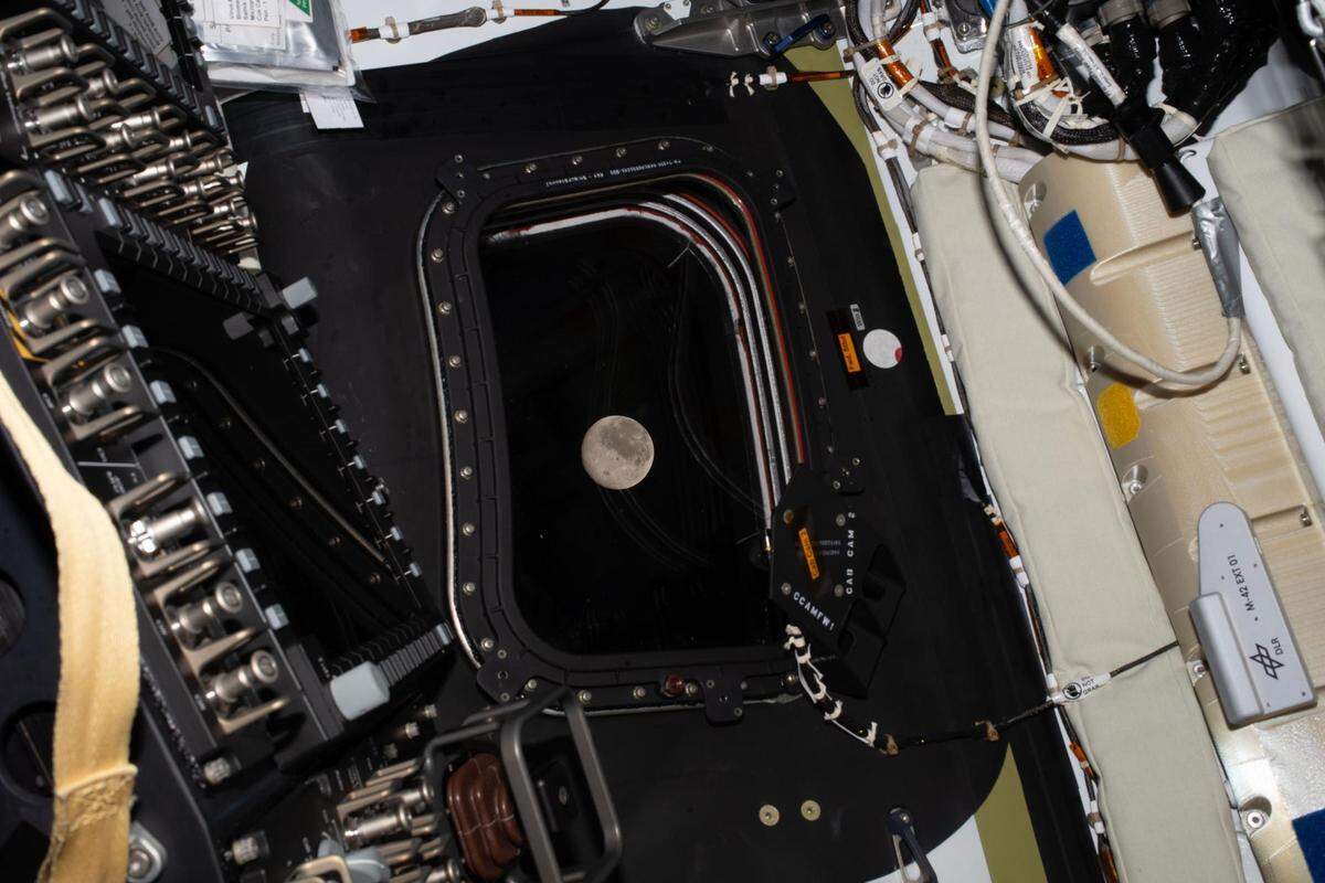 Before going to sleep on flight day 5, the Artemis II crew snapped one more photo of the Moon, as it drew close in the window of the Orion spacecraft. Orion and the four humans aboard entered the lunar sphere of influence at 12:37 a.m. EDT on April 6, at the tail end of the fifth day of their mission.