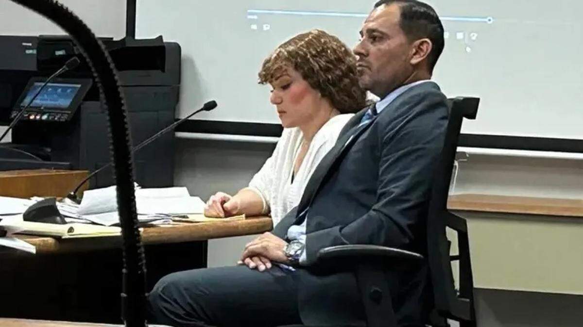 Vandenberg Village woman Ashlee Buzzard, left, appears in court Thursday, Nov. 20, 2025, with her attorney, public defender Adrian Galvan.