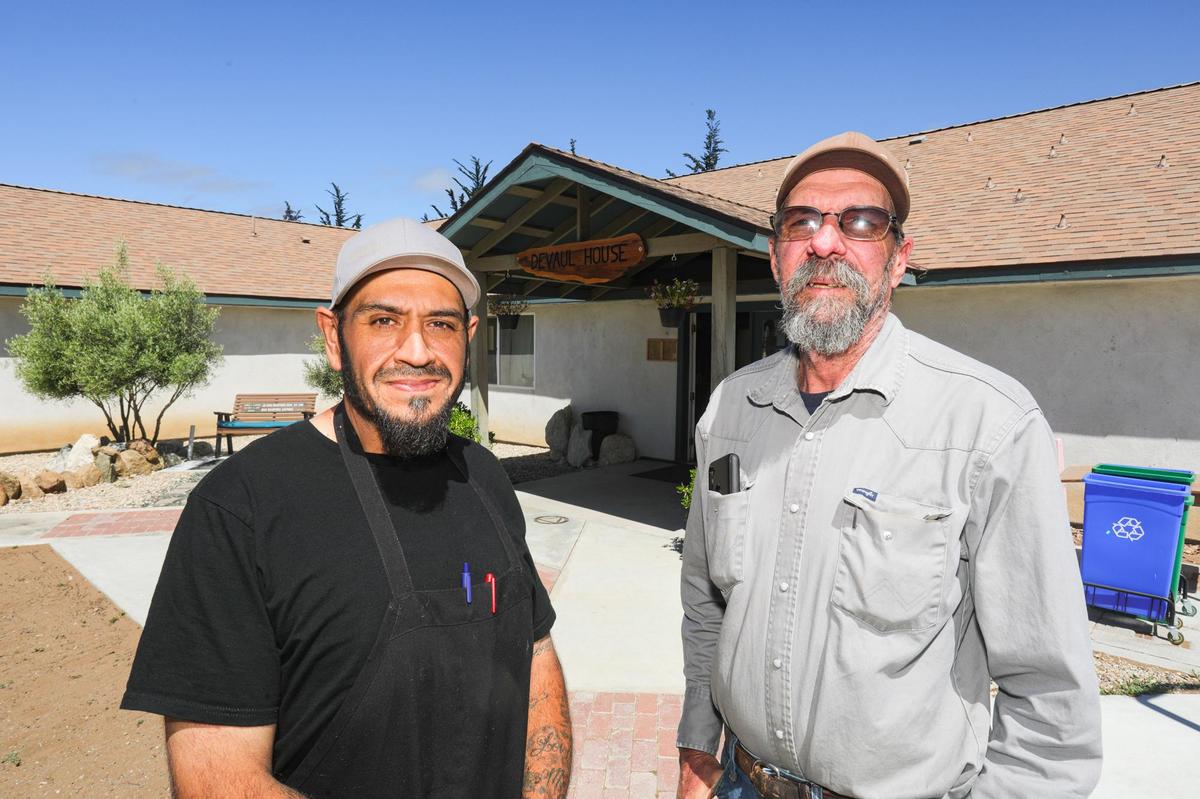 Sunny Acres program director Johnny Rodriguez and construction manager David Dieter answered questions from inspectors at the sober-living facility just outside San Luis Obispo on Wednesday, June 23, 2021.
