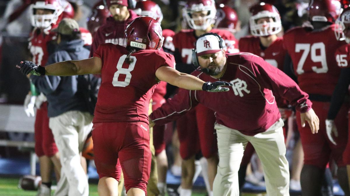 Gerald Norte celebrates in the first half. Paso Robles hosted Atascadero for the end of the year high school rivalry football game. David Middlecamp 11-1-2019
