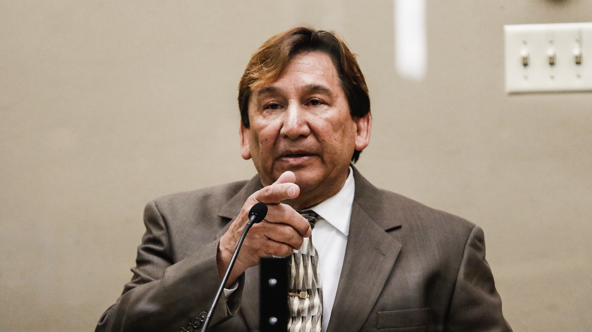 Former State Park Ranger Chuck Jackson is a witness in the trial for Stephen Arthur Deflaun, 63, who listens to his testimony. Jackson describes the July 8, 2001 scene of the shooting in Morro Strand State Park on on the stand Thursday, Mar. 30, 2023.