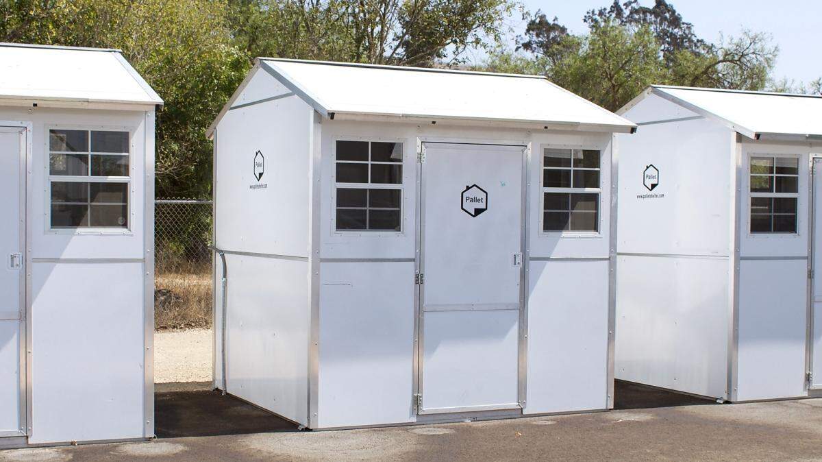 Pallet houses are providing emergency shelter to unhoused residents of Lompoc. A South County nonprofit agency is proposing a similar project in Grover Beach.