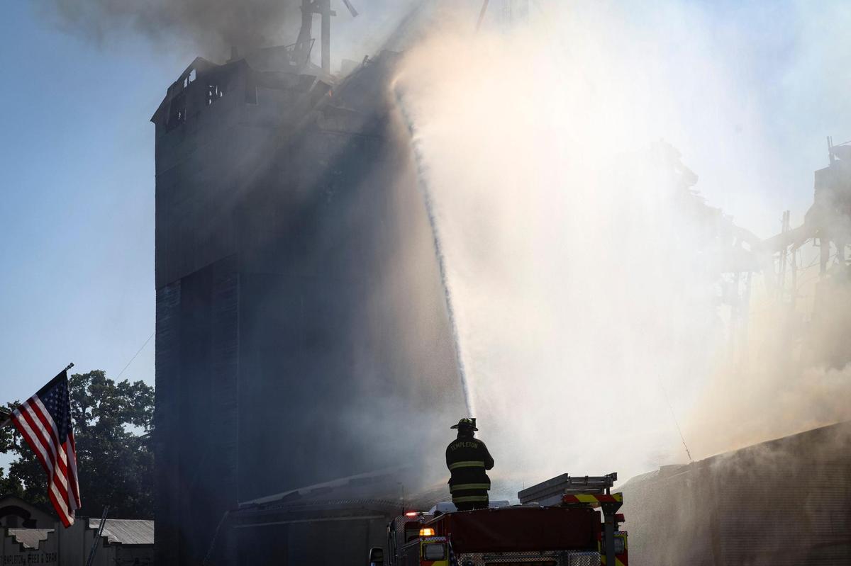 Firefighters from San Luis Obispo to Paso Robles were called to a two-alarm commercial fire at Templeton Feed and Grain. Fire broke out in the late evening of Independence Day. They were battling flames on the morning of July 5, 2025.