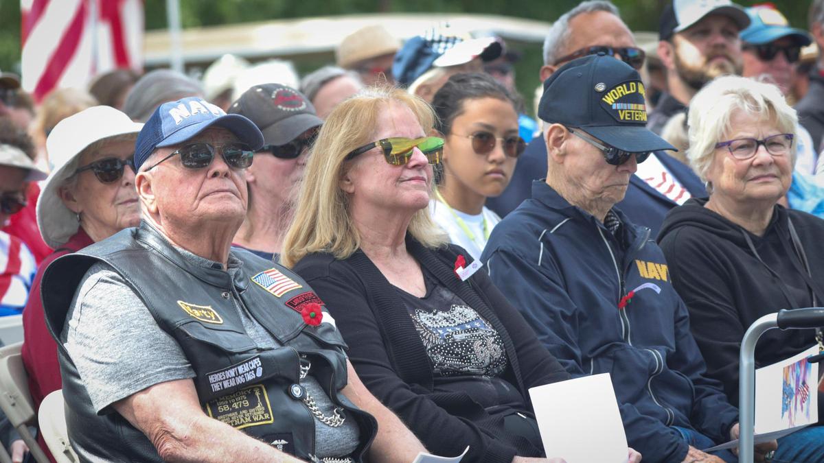 About 250 people gathered at the Paso Robles District Cemetery on Memorial Day, May 26, 2025, to honor the sacrifices of service members.