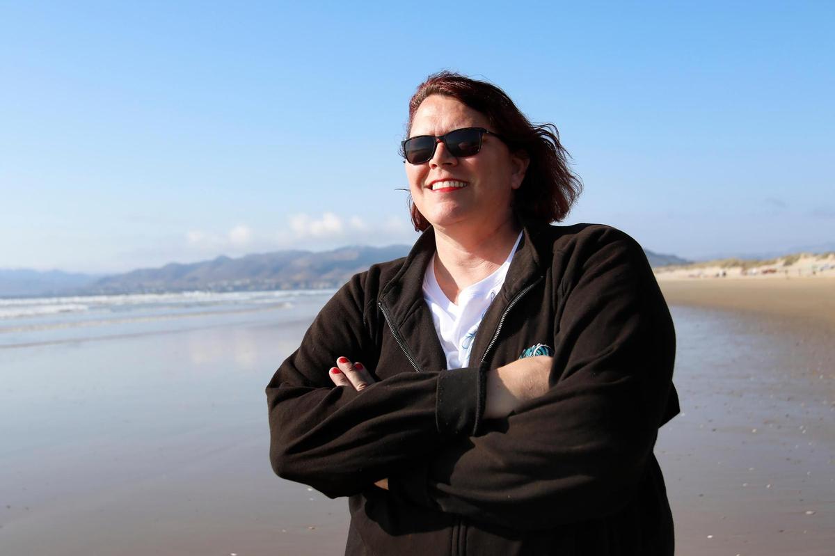 Stephanie frequently walks on the state beach in Grover Beach.