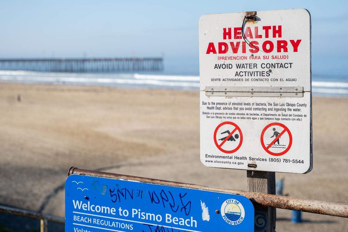 A health advisory has been in place in Pismo Beach near Wadsworth Avenue since Sept. 16 due to the detection of fecal bacteria in the ocean water.