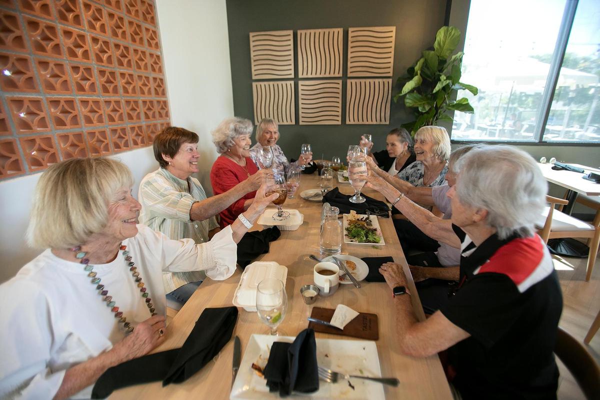 Taste in San Luis Obispo has moved a few blocks up Broad Street to a new, larger space. These women get together for dinner every Friday.