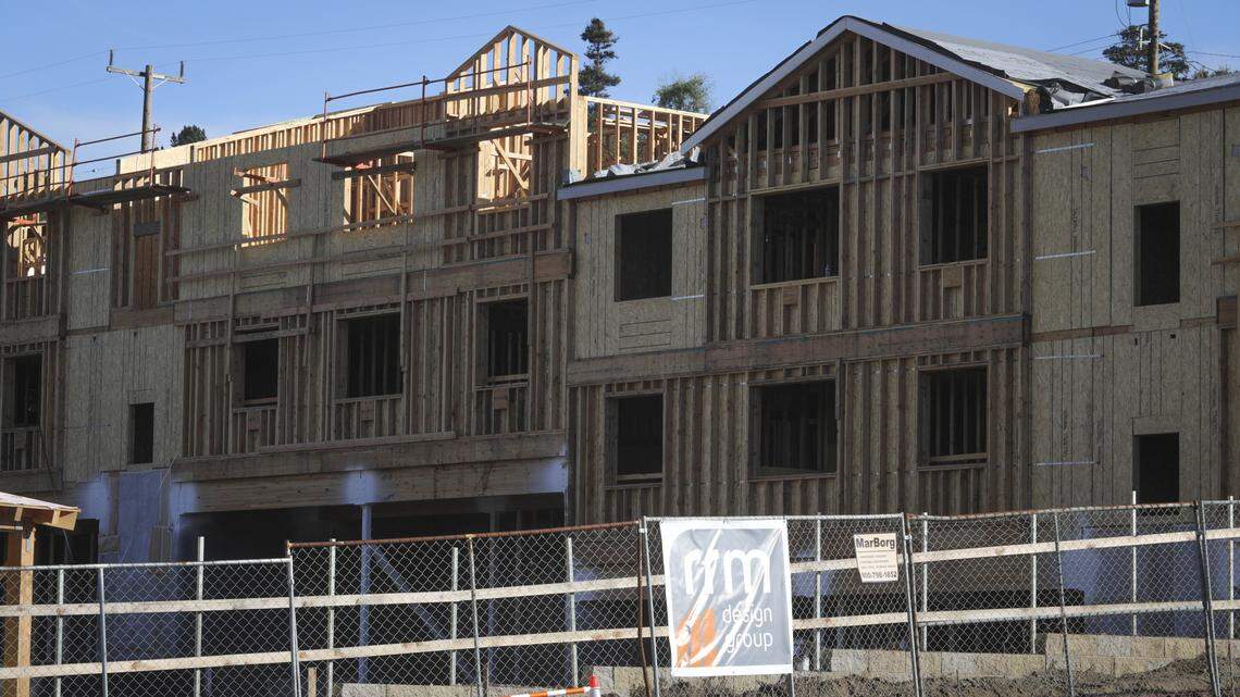 Arroyo Terrace is a complex of 62 affordable apartments at 700 Oak Park Blvd. next to Highway 101 in Arroyo Grande, now under construction March 4, 2026.
