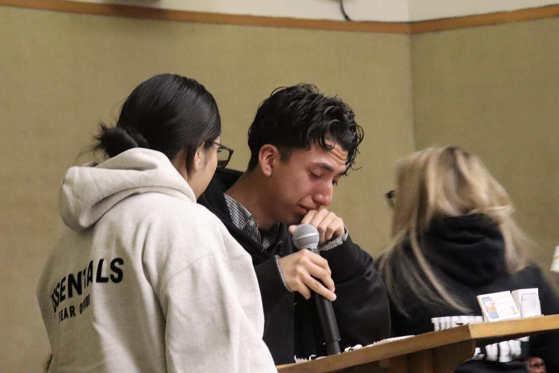 Angel Eduardo Ramos-Ramirez’s siblings seen here in court during his sentencing hearing on April 28, 2026. Their brother was sentenced to 42 years to life in prison for the 2022 murder of Daniel Diaz and the 2021 stabbing of Abel Cortez-Moreno.