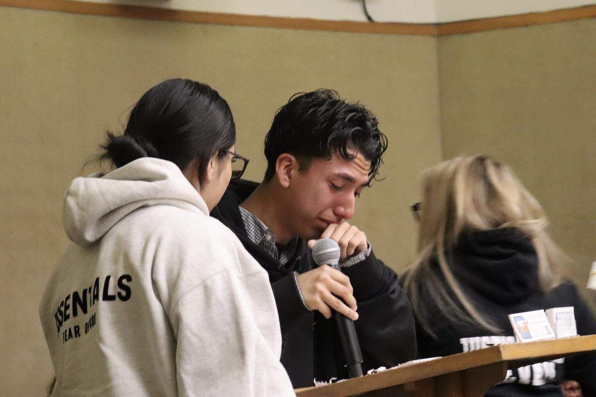 Angel Eduardo Ramos-Ramirez’s siblings seen here in court during his sentencing hearing on April 28, 2026. Their brother was sentenced to 42 years to life in prison for the 2022 murder of Daniel Diaz and the 2021 stabbing of Abel Cortez-Moreno.