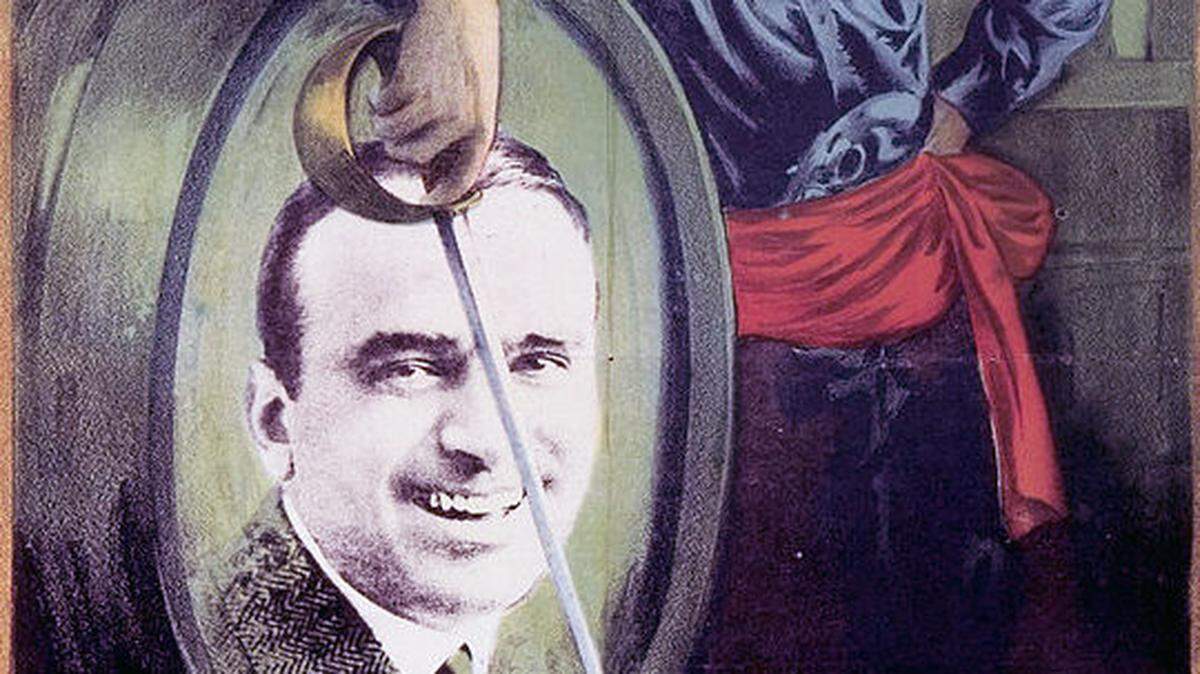 A poster for the 1920 film, The Mark of Zorro," starring Douglas Fairbanks.