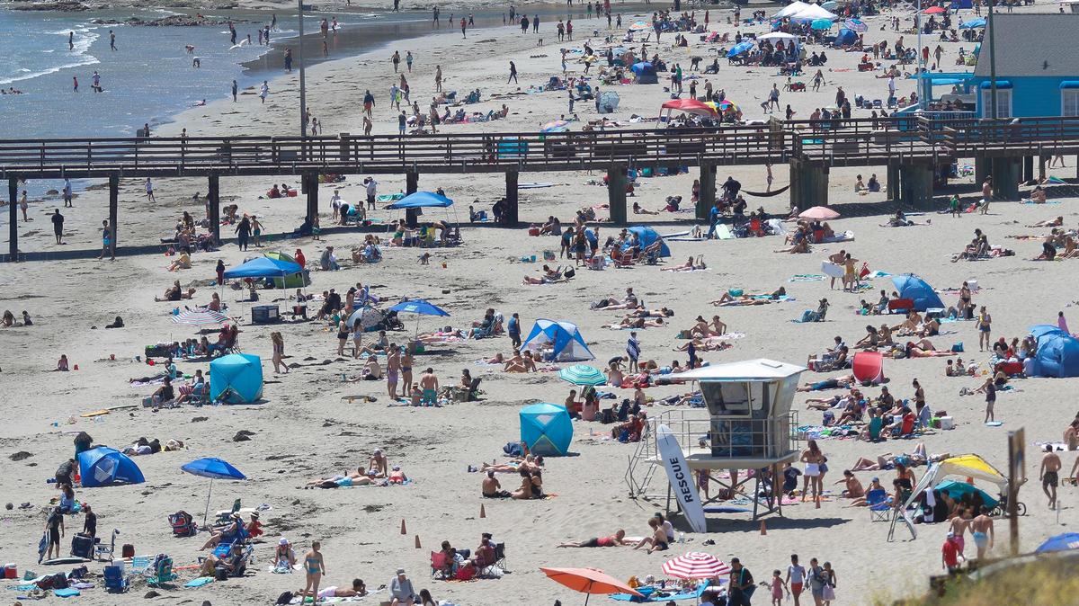 Avila Beach was fairly packed with tourists Saturday during Memorial Day weekend with the coronavirus pandemic still ongoing. Gov. Newsom recently allowed San Luis Obispo County to relax some of the coronavirus pandemic restrictions.