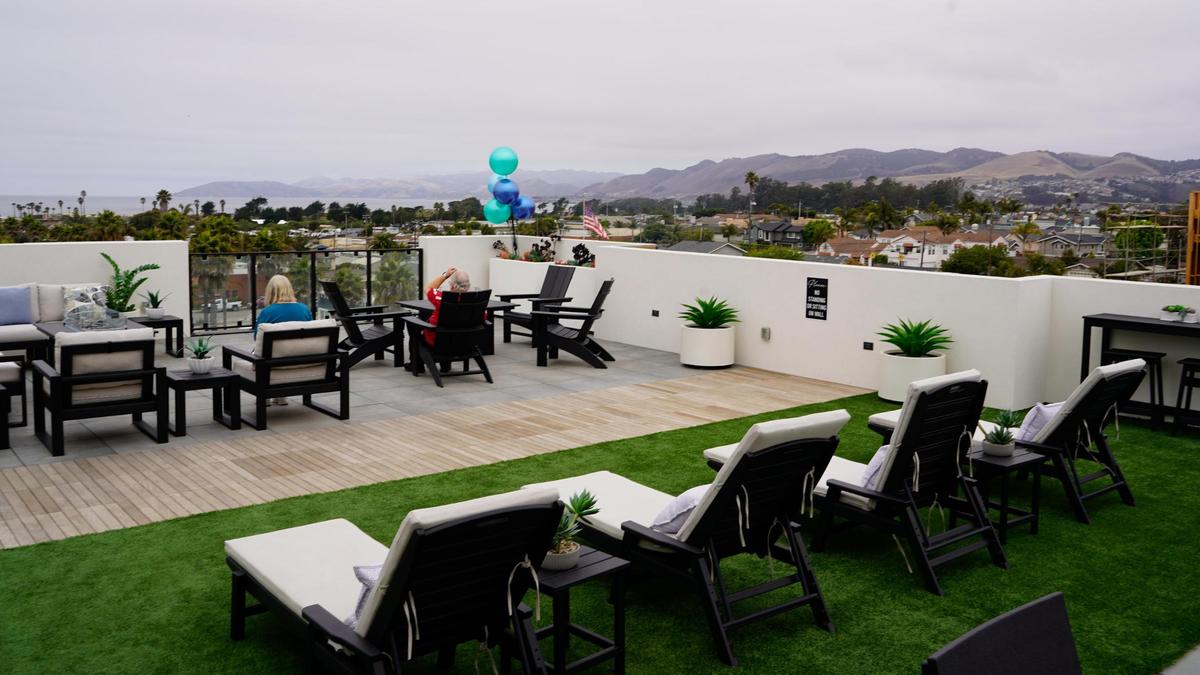 Developer Coastal Community Builders completed work on the Palladium housing development in downtown Grover Beach in early June, pictured Saturday, June 7, 2025. The development includes 37 condominium units priced between $400,000 and $500,000, and features a rooftop deck and barbecue spot.