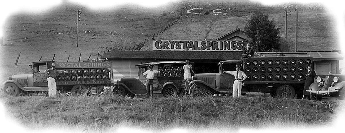 Members of the W.R. Hudson family, owners of Crystal Springs Water Co. from 1928 to 1944, pose for a picture The bottling facility operates in the same location on Rockview Place in San Luis Obispo.