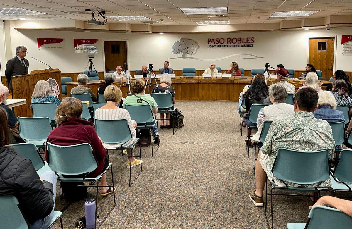 Candidates for a seat on the Paso Robles Joint Unified School District board of trustees answered questions from the League of Women Voters in a forum on Sept. 28, 2022.