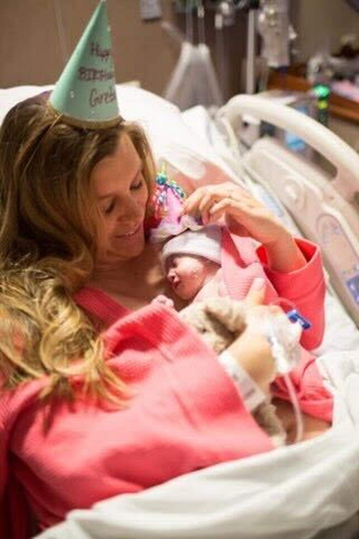 The Agnitch family gives their children birthday hats on their delivery day. Greta Agnitch died shortly after her birth in April 2017 at French Hospital in San Luis Obispo due to a genetic condition.