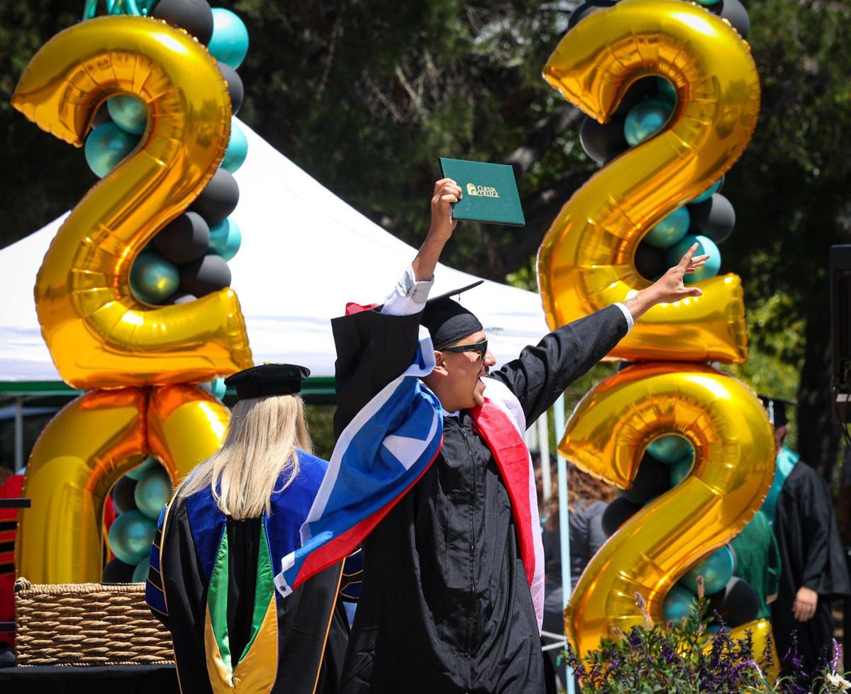 Frazier Concepcion graduated with an Art Studio degree from Cuesta College. The school held their 57th Commencement Ceremony as a drop off and drive through.
