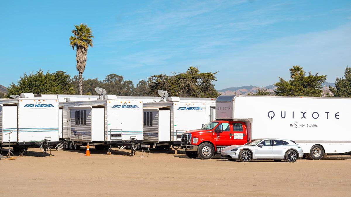 Apple Studios and Warner Bros. filming crews and production vehicles were spotted at the Oceano Dunes State Vehicular Recreation Area this week to shoot “F1,” a racing drama starring Brad Pitt Wednesday, Nov. 6, 2024.