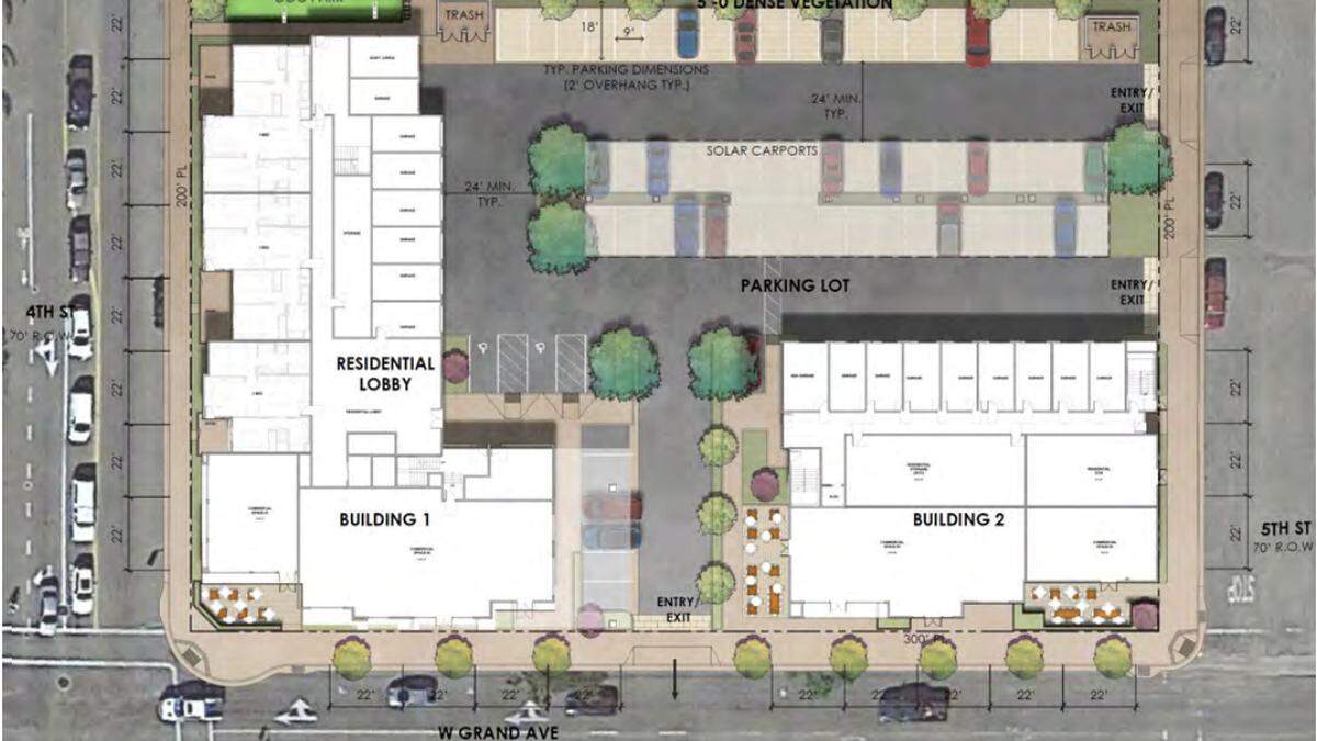 The Grover Beach Planning Commission approved a 59-unit mixed-use development at the corner of West Grand Avenue and north Fourth Street. The project has room on the ground floor for retail and restaurant space, while the 59 condominium units are affordable by design.