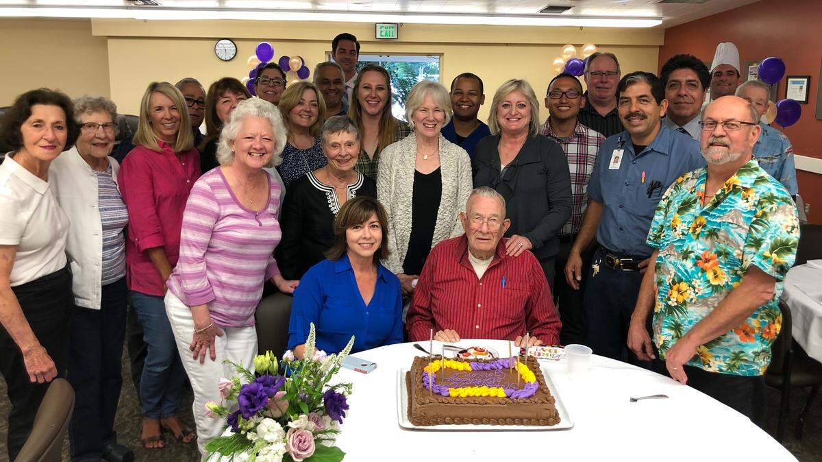 San Luis Obispo resident Gordon Paul, a Korean War veteran and former Cal Poly professor, has eaten dinner at Sierra Vista Regional Medical Center for 25 years. Paul recently celebrated his 90th birthday there.