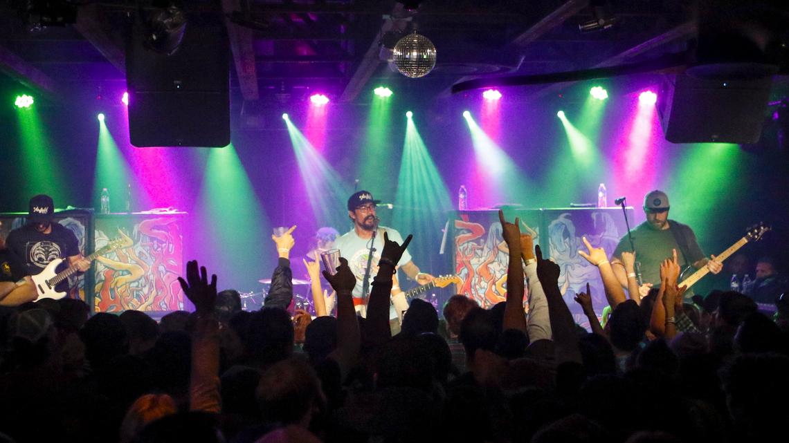 Reggae rock band The Expendables at The Siren in Morro Bay in 2018. The music venue plans to stay open until mandated to close due to coronavirus concerns. 