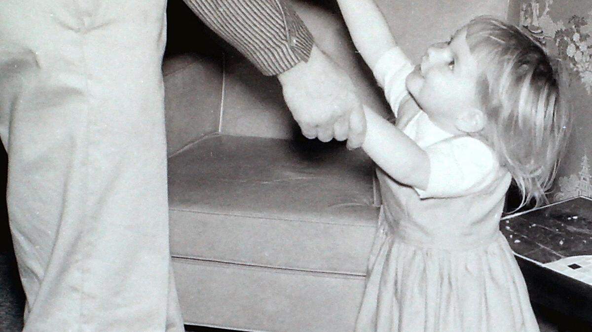 Michele Oksen, and her dad, Lloyd Oksen, in the late1950s.