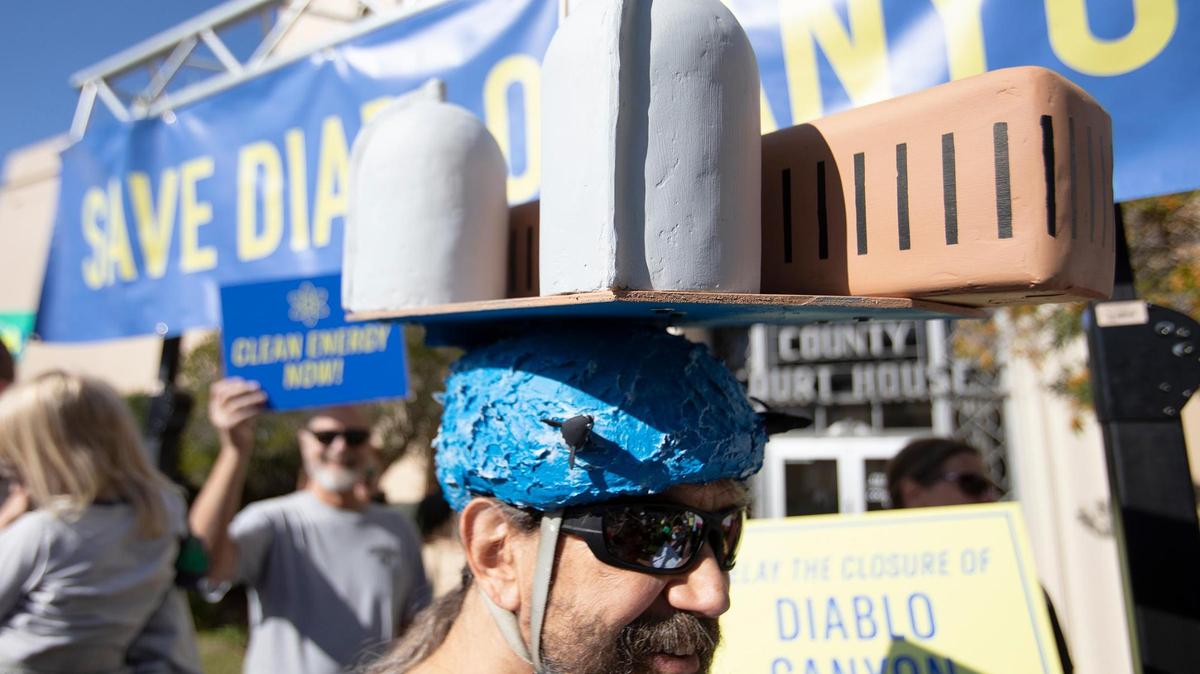 Stephen Williams of Santa Cruz was among those in attendance at a Dec. 4 rally to prevent Diablo Canyon from closing. Mothers for Peace calls the effort “misguided.”
