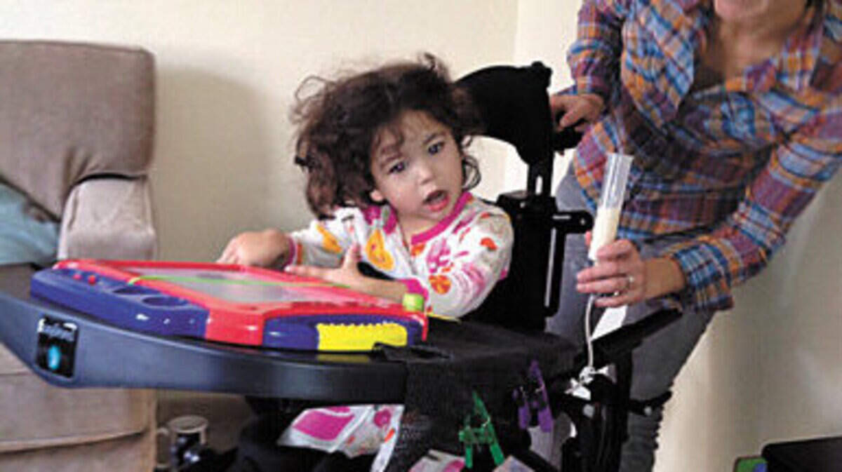 Sofia Blunt, 2, with her mother, Jennifer Blunt of San Luis Obispo.