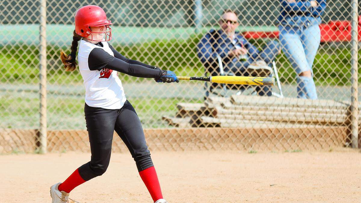 Senior Zoe Markham was named MVP of the Coast Valley League and also received the Kim Kinney Award for being the most inspirational player in 2018. Here she takes her swings earlier in the season.