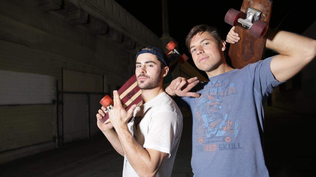 Zac Efron, left, and David Boortz, right, are co-creators of Lekker Skateboards.