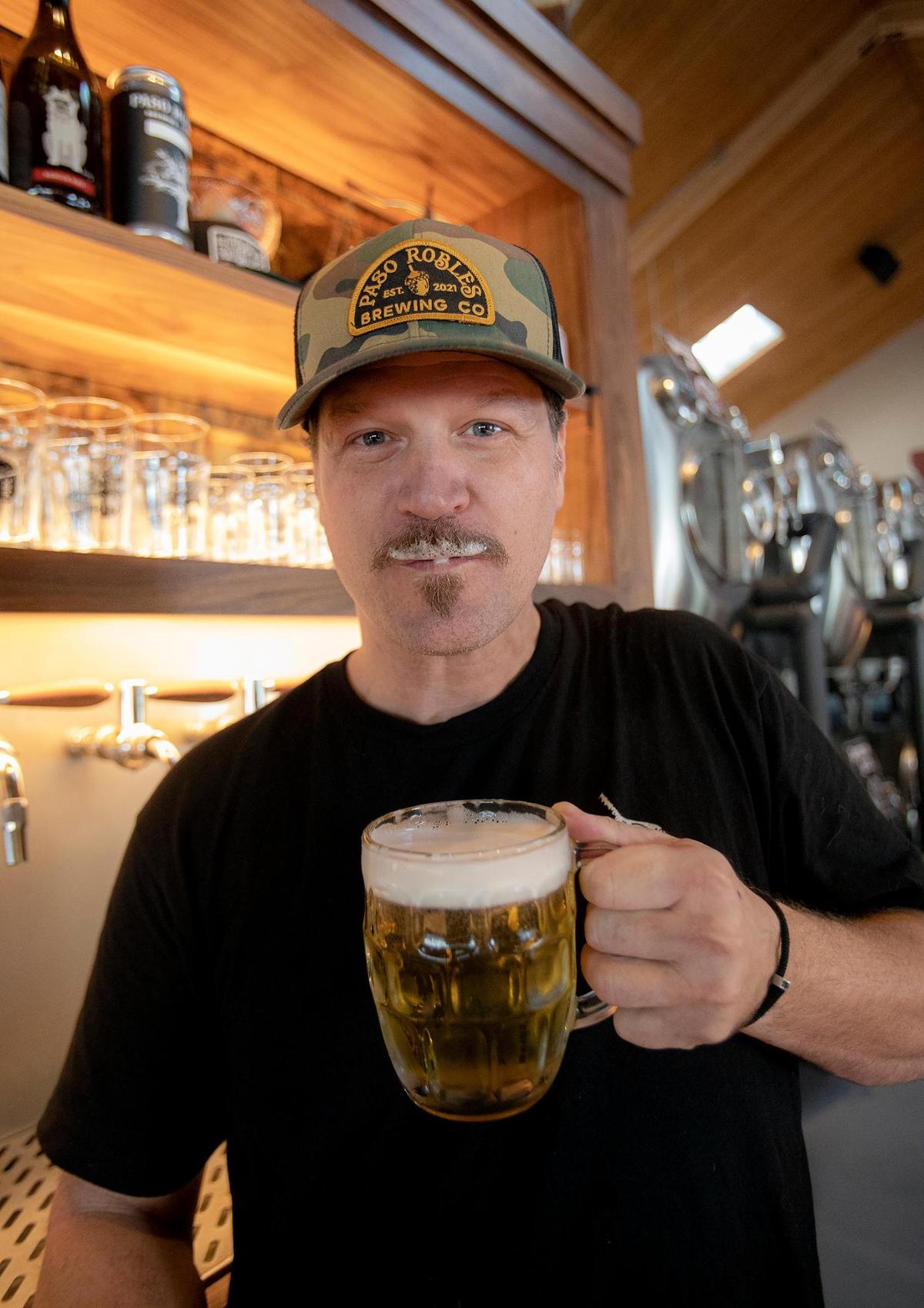 Ryan Bonner, owner of Paso Robles Brewing Company, specifically bought 20-ounce glasses so that they’d have room for the foam. “People are used to filling up a glass all the way to the tippy-top with beer with no head,” he said. “In Europe, they would make fun of you for doing that thing. That’s not a proper pour.”