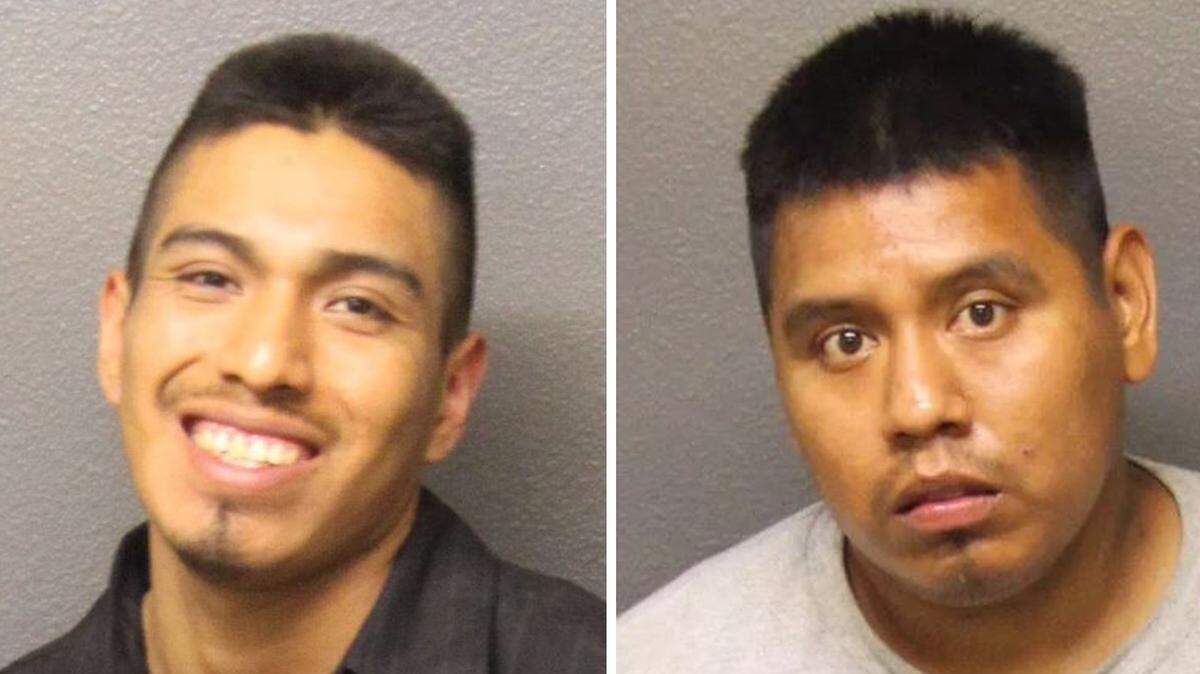Franklin Edgar Lopez, 27, right, of Nipomo pleaded not guilt to murder Thursday in connection with a killing Saturday in Santa Maria. His brother, Rafael Santiago Lopez, 23, left, is wanted in connection with that case and three other killings.