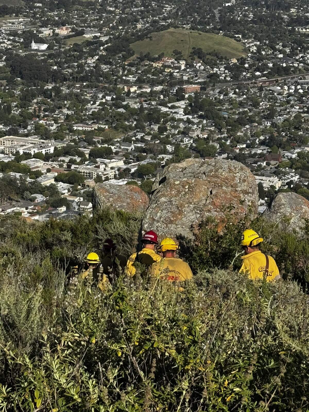 An injured mountain biker was airlifted from a hiking trail on Cerro San Luis Obispo Mountain on May 3, 2026.