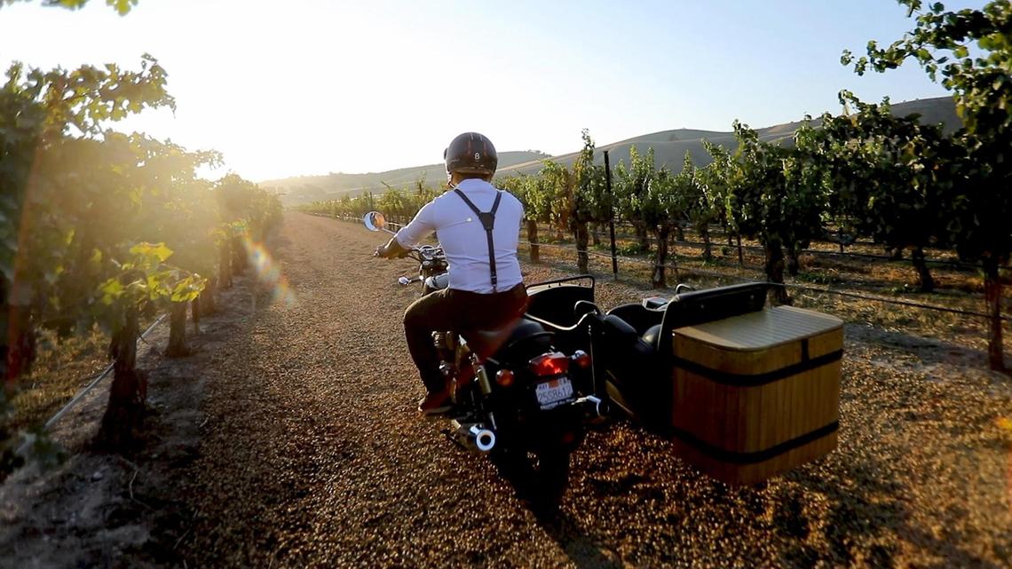 Take a Paso Robles wine tour in a motorcycle sidecar. Here’s what it’s like