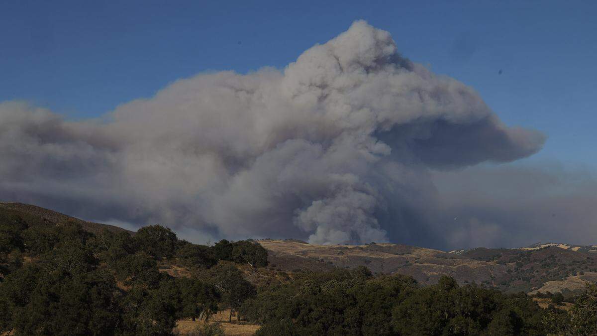 The Gifford Fire burned an estimated 5,000 acres on both sides of Highway 166 east of Highway 101 on August 1, 2025.