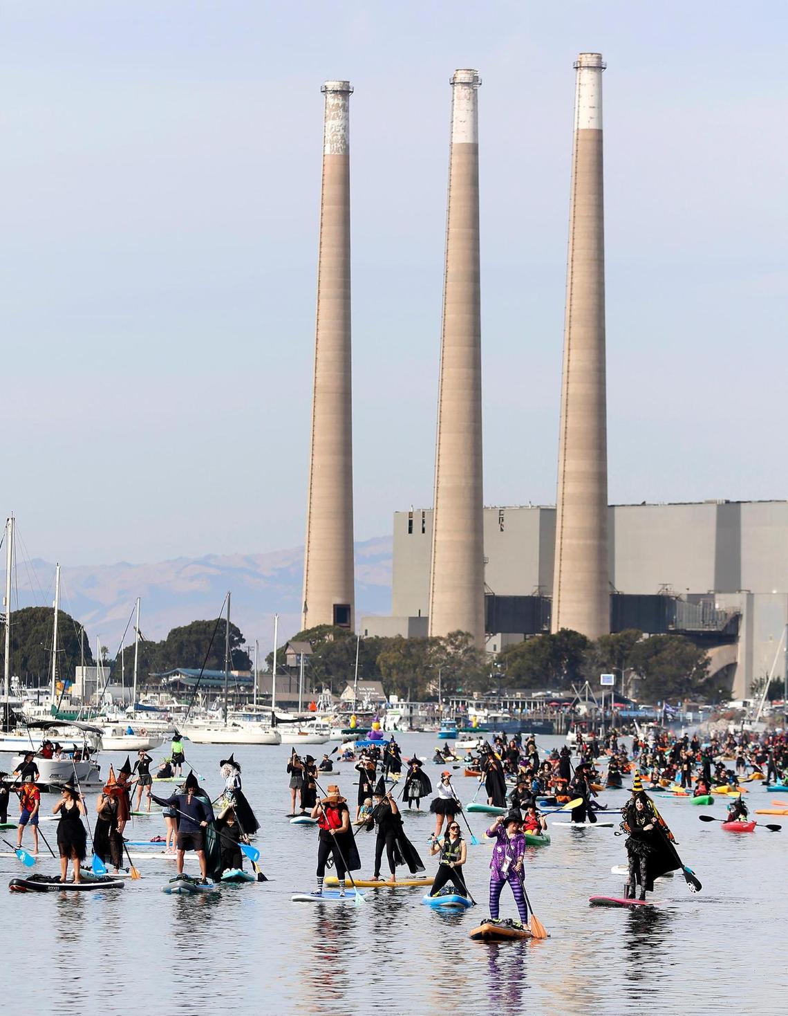 Witches and warlocks took over the waters in Morro Bay on Saturday, Oct. 26, 2024, for their annual cackling cruise around the harbor.
