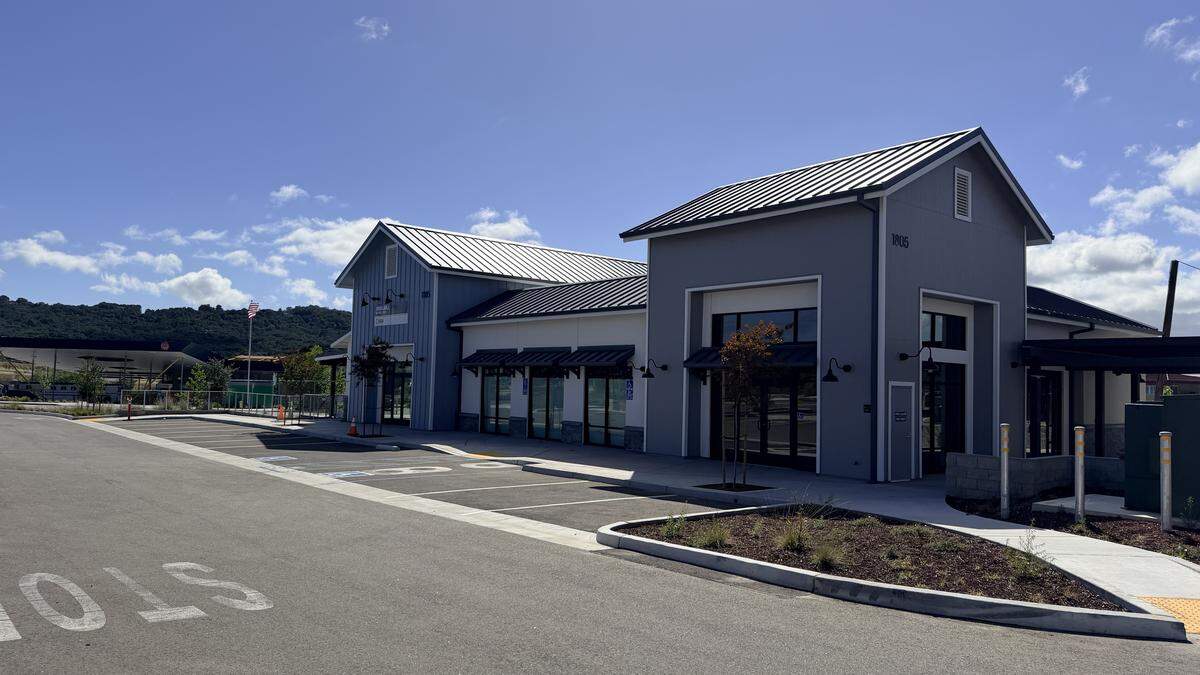 Recently constructed commercial space waits to be filled at the Del Rio Marketplace in Atascadero, California.