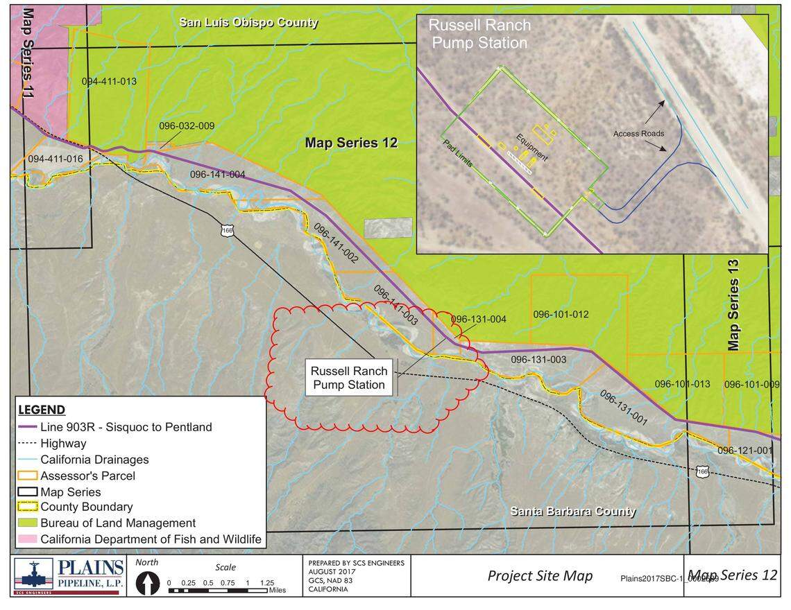 Plains Pipeline’s proposed project to replace a pipeline on the Central Coast includes a new pump station near the Carizzo Plains National Momument boundary.