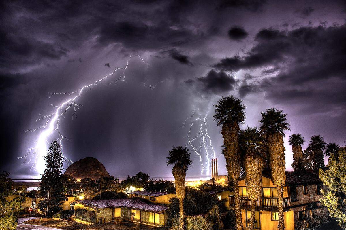 Morro Bay resident Steven Larson said he took this photo from his balcony about 1:30 a.m. He used a 30 second exposure and a 200 ISO shot in RAW. “I did my best to make it look dramatic, but realistic when I converted it to a jpeg. Other than that, it was just a lucky shot from my balcony,” he said.