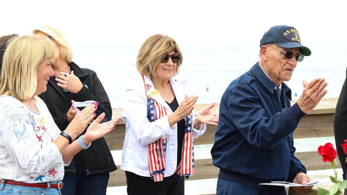 Warren Addison, an Air Force veteran, was honored at the end of the ceremony for having organized 26 years of Memorial Day and Veterans Day events in Pismo Beach. A unanimous proclamation was read in turn by each city council member as Addison is stepping away from being the lead organizer.